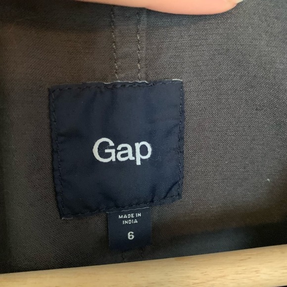 Gap Grey Washed Twill One Button Blazer Jacket Women's Size  6 - Picture 6 of 7